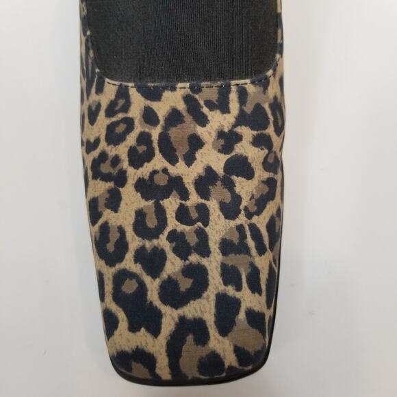 Sesto Meucci Yasemin Women's Leopard Print Square Toe Block Heel Loafers Size 9 - Picture 4 of 10